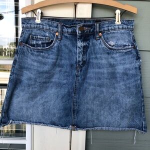 Blank NYC Womens Mini Jean Skirt Blue Denim 29